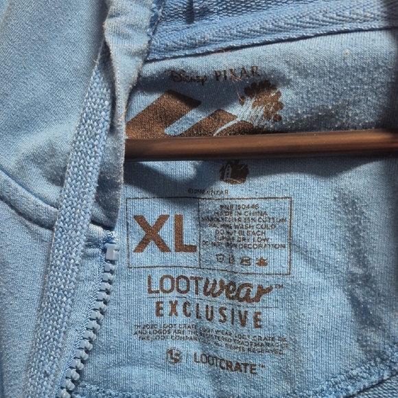 Loot Crate Blue Hoodie with Colorful Balloon Print - Picture 2 of 9